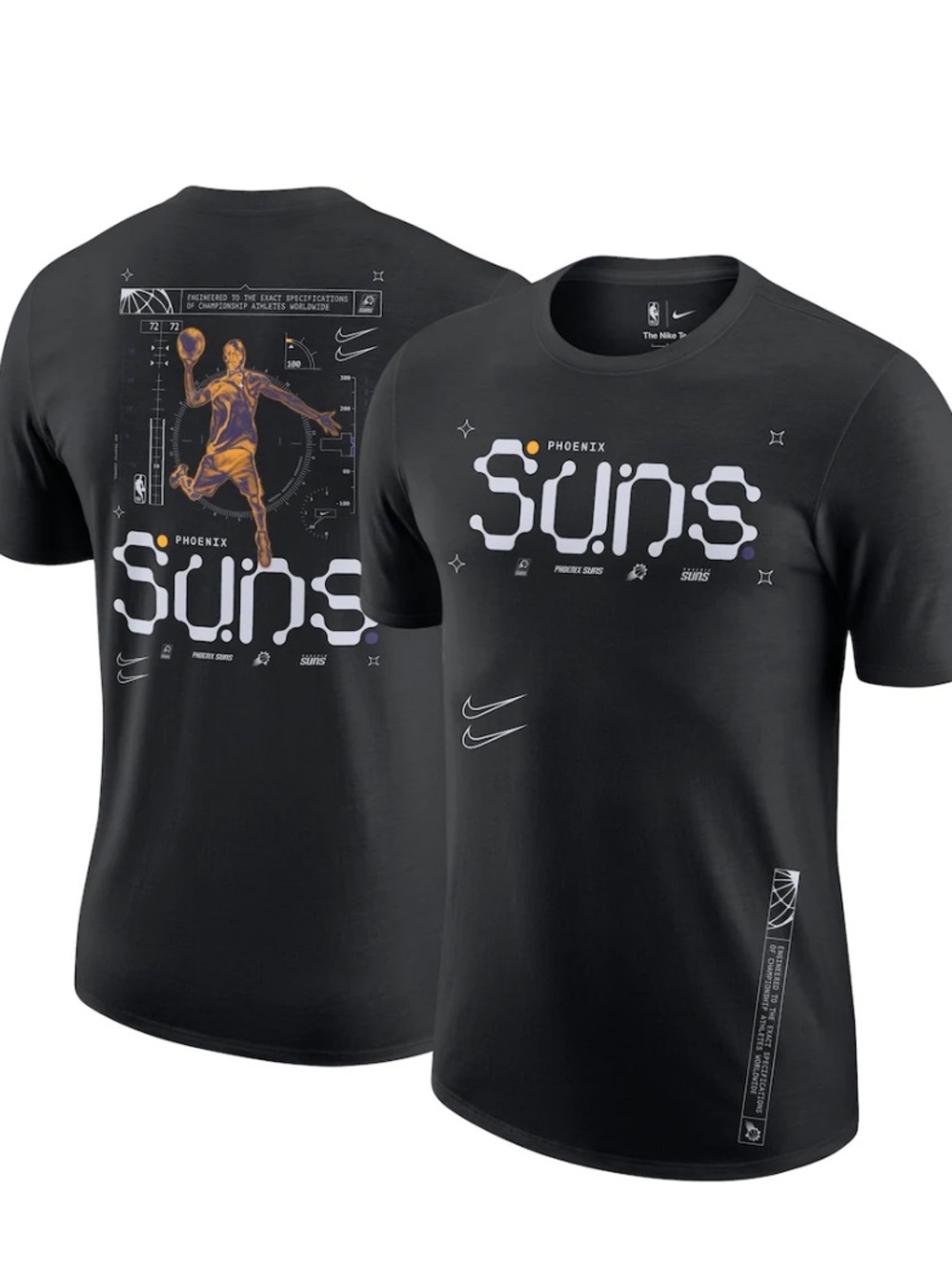 Nike NBA Phoenix Suns Courtside Air Traffic Control Max90 T-Shirt - Men's Large